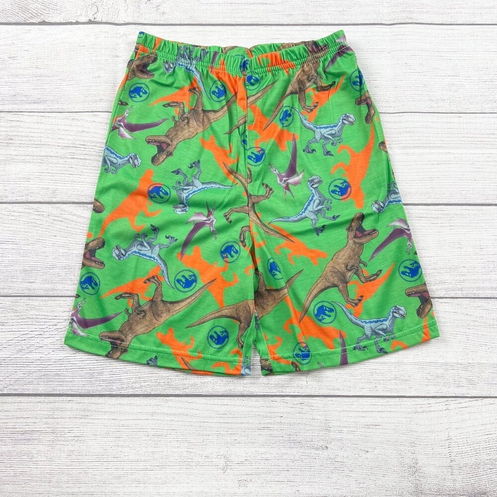 Jurassic World Boys Pajamas 3pc Set Dinosaur Sleepwear Shirt Tank Pants NWT 8 - Picture 7 of 8